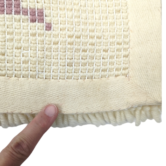 Vintage Latch Hook Buck Deer Wall Art Hanging Boho Rustic - Picture 9 of 9